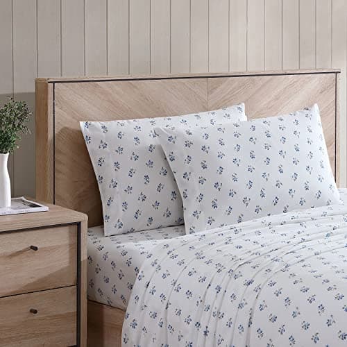 Stone Cottage Full Size Cotton Percale Sheets, Blue Sketchy Ditsy Print