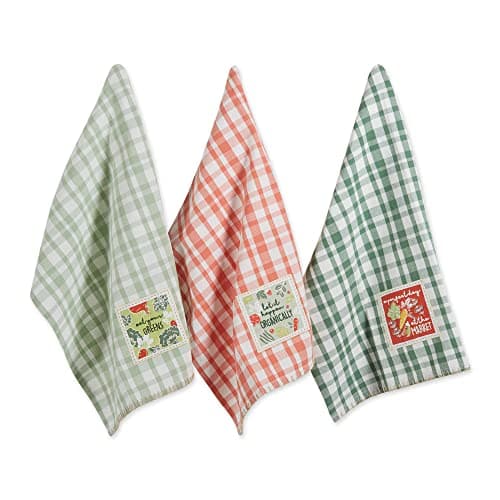 DII Farmer's Market Fresh Veggie Print 3-PieceReusable Kitchen Produce Bag Set