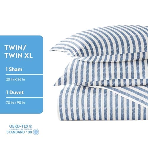 Hotel-Quality Queen Duvet Cover & Sham Set - Linen, Softness, & Exquisite Prints