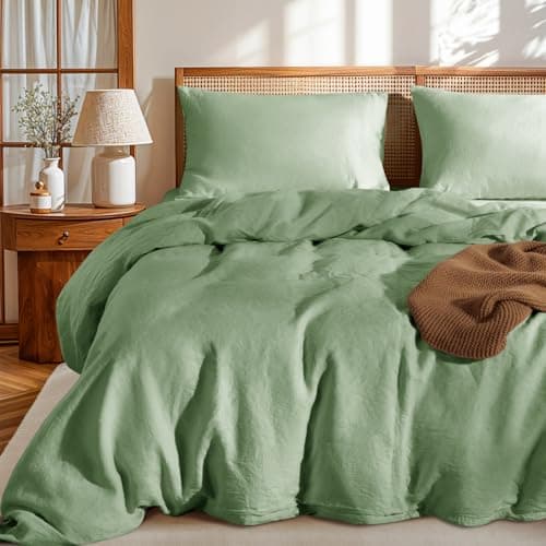 LBRO2M France Linen Queen Size Pillowcase Set 20"X30", Soft & Durable (2pcs)