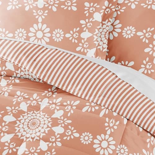 Linen Market Reversible Twin Comforter Set - Soft & Lightweight Down Alternative