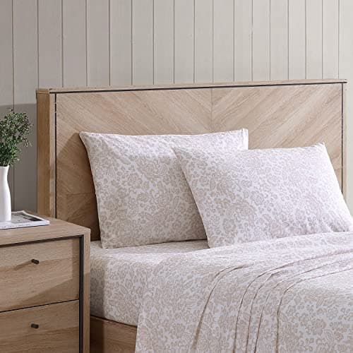 Mae Queen Stone Cottage Cotton Percale Sheets, Crisp & Cool Bedding Set