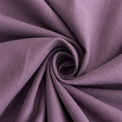 JELLYMONI 100% Washed Cotton Pillowcases Set with Button Closure, 2 Pack Standard(20×26) - Linen Grey