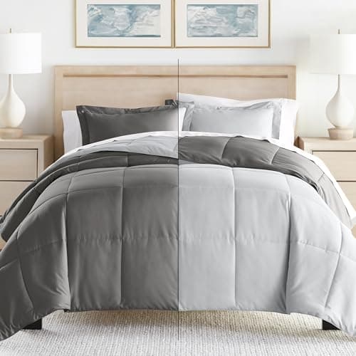 Luxury Reversible King Size Comforter Set with 2 Pillow Shams