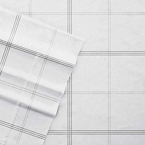 4 Piece Queen Bedding Sheet Set - Gray Stripe