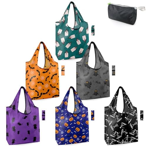 BeeGreen Foldable 50LBS Extra Large Reusable Grocery & Shopping Bags (10 Pack, Colorful)