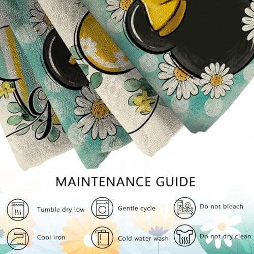 Spring Daisy Flower Throw Pillow Covers, Teal Yellow Stripes & Polka Dot