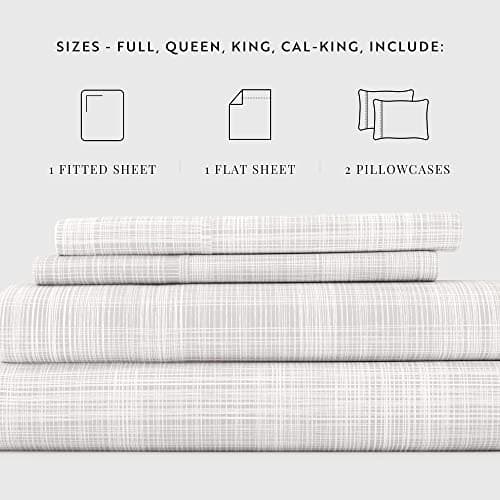 Linen Market Queen Bedding Sheet Set - Gray Thatch, Deep Pocket, Ultra-Soft & Cooling