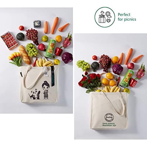 Eco-Friendly Organic Cotton Shopping Totes with Handle