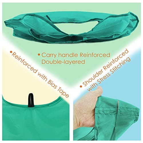 BeeGreen Foldable 50LBS Extra Large Reusable Grocery & Shopping Bags (10 Pack, Colorful)