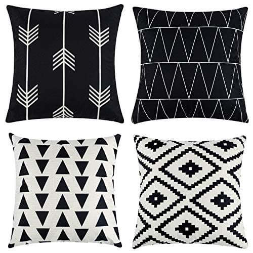 Tosewever Spring Floral Throw Pillow Covers - 18x18 Inches, Set of 4 for Couch & Home