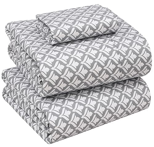 RUVANTI Queen Deep Pocket 4PC Cotton Percale Bed Linen Set