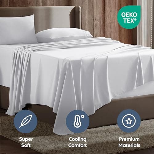 Nestl Queen Sheet Set - 4PC Deep Pocket, Hotel Luxury Sheets