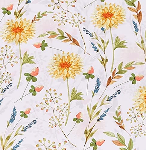 JSD Yellow Floral Printed Full Size 4 Piece Microfiber Sheet Set Extra Deep Pocket