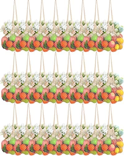 Woanger 24-Piece Reusable Cotton Mesh Produce Shopping Bag Organizer