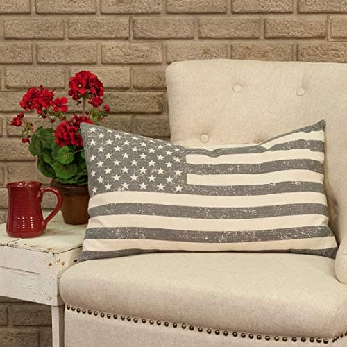 Piper Classics Stenciled Flag Throw Pillow, 16" x 26"