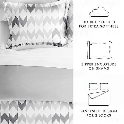 Queen Duvet Cover Set - Hotel-Like Comfort, Exquisite Prints & Solid Colors for Dreamy Bedroom