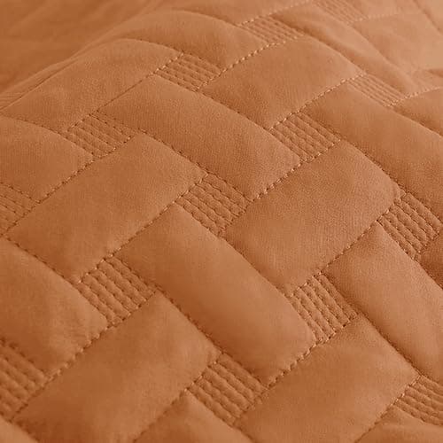 Bedsure Queen Size Basket Weave Quilt - Soft Grey Seasonal Bedding Set