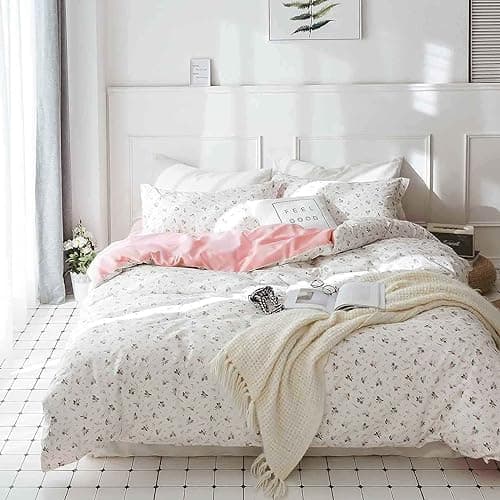 Floral Duvet Cover Set for Full Size Bed 80x90