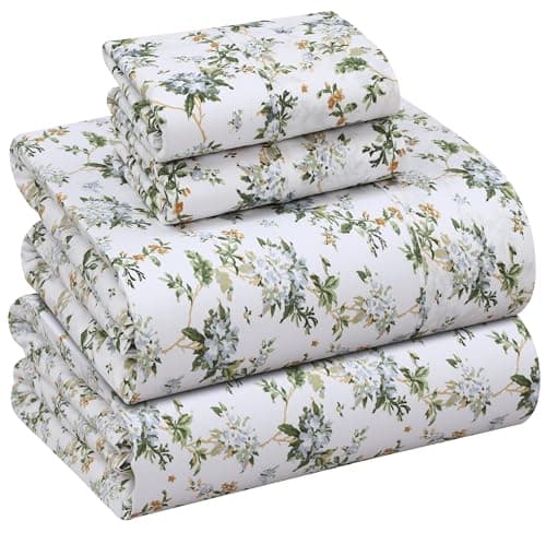 RUVANTI Queen Deep Pocket 4PC Cotton Percale Bed Linen Set