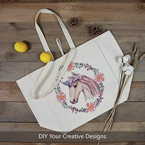 TOPDesign 6 Pack Reusable Grocery Shopping Totes, Foldable Canvas Bags (Pack of 6)