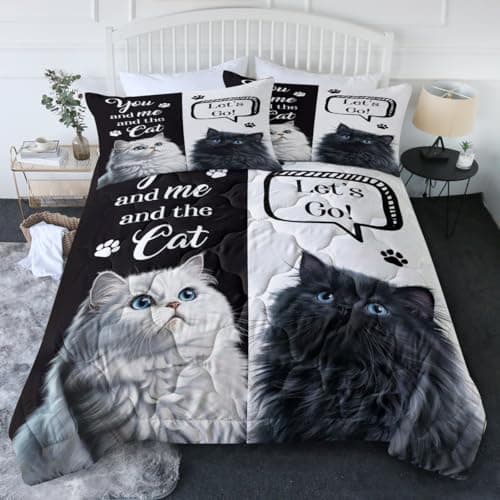 BlessLiving Black Red Mouth Comforter Set Queen Size for Boys & Girls