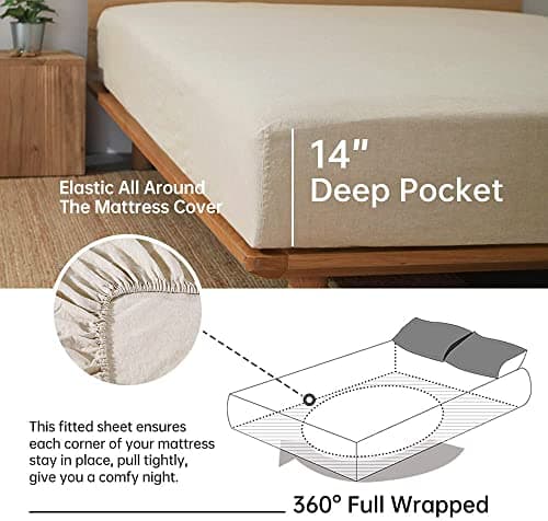 Simple&Opulence 100% Linen 4-Piece Sheet Set - Full Size