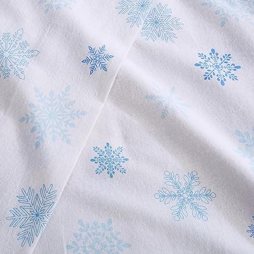 Chalet Collection 100% Cotton Full Flannel Sheet Set - Double Brushed, Deep Pocket, White