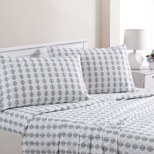 Modern Threads 4-Piece Deep Pocket Bedding Deep Pocket Mattress Up to 16 Inch Rose Bloom Full Size