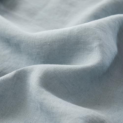 Simple & Opulence Pure Linen Full Size Sheet Set - 4 Pcs Natural Embroidery