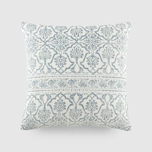 Linen Market Mustard Framed Stripe Cotton Decor Throw Pillow