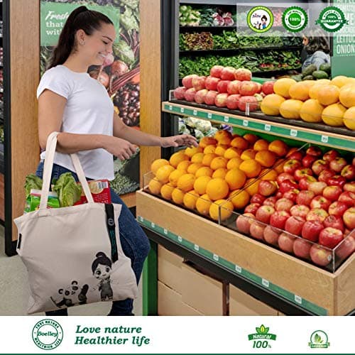 Eco-Friendly Organic Cotton Shopping Totes with Handle