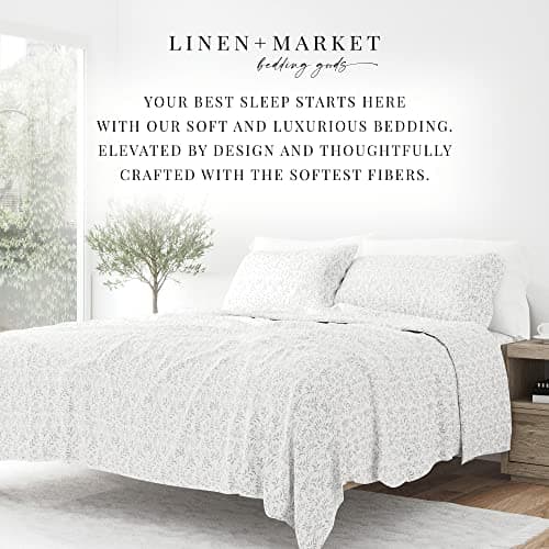 Ultra-Soft & Cooling Twin Bedding Sheet Set - Gray Vines