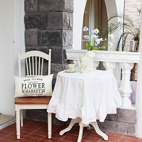 Farmhouse Flower Market Quotes Decorative Cotton Linen Pillow Covers