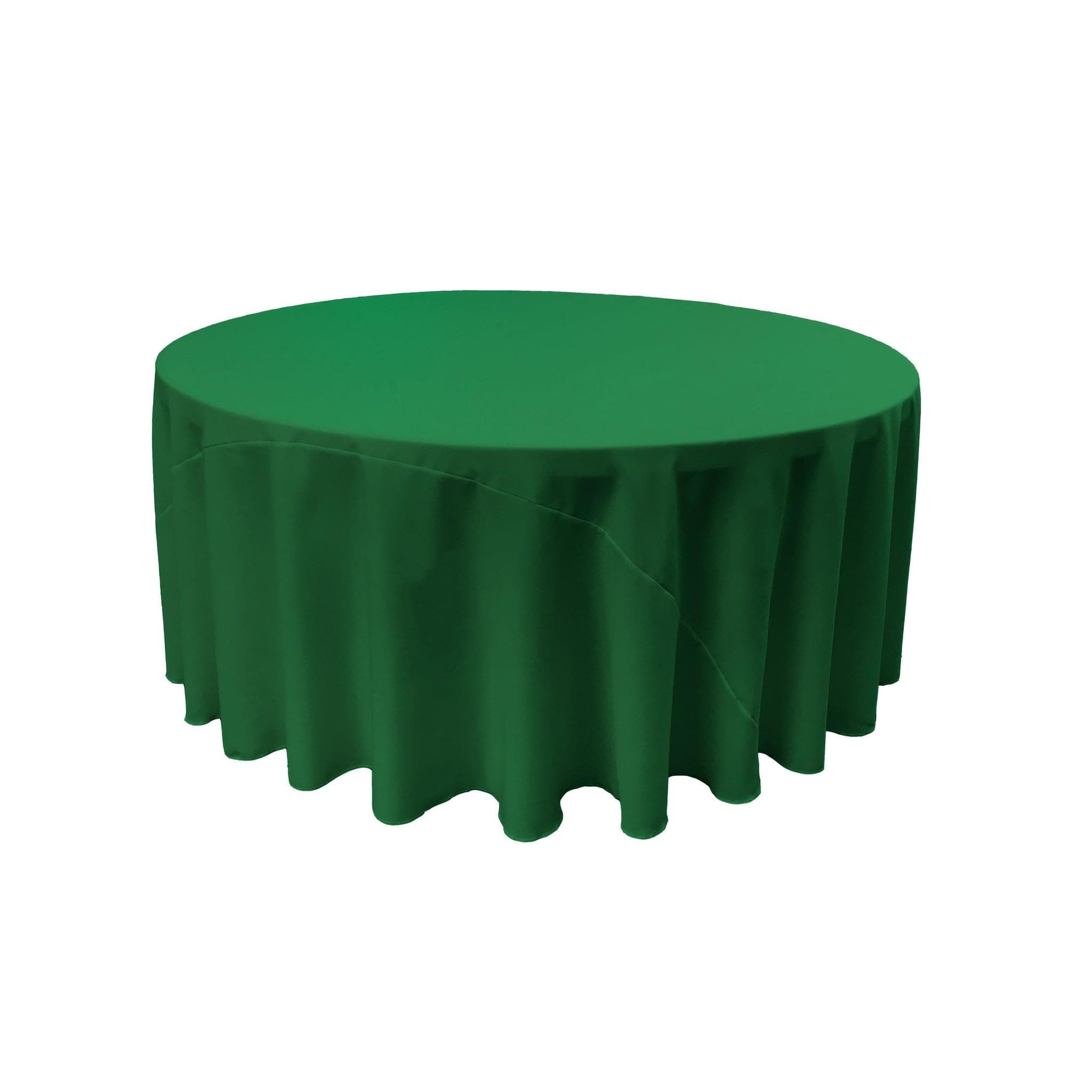 LA Linen Washable Emerald Green 108"Round Tablecloth