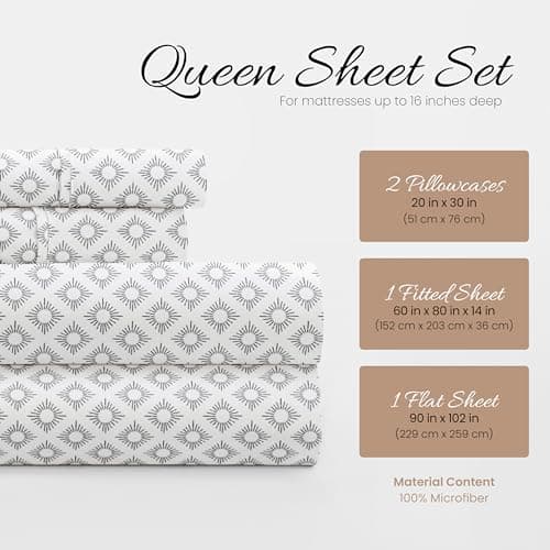 Oeko-TEX Certified Polaris Gray Double-Brushed Microfiber Queen Sheet Set - 4-Piece, Easy Care