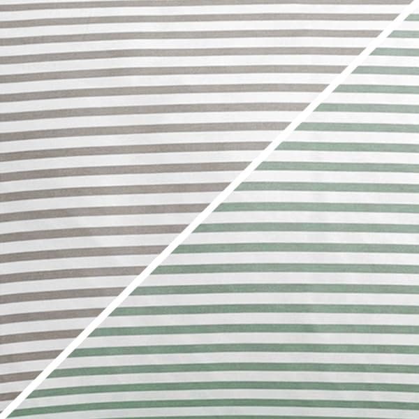 JELLYMONI 100% Natural Cotton Queen Pillowcases, 2 Pack White & Khaki Stripes