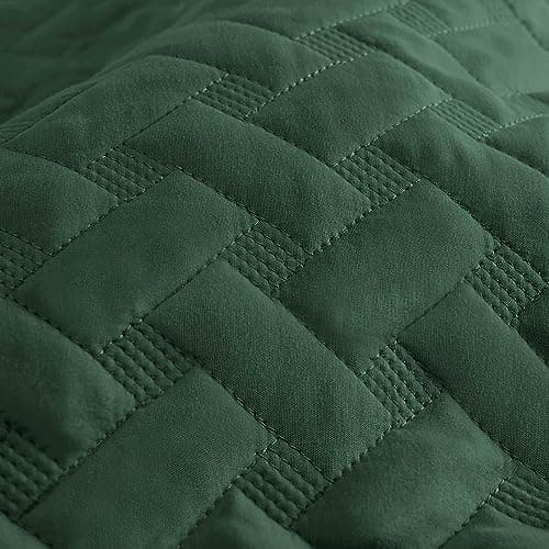 Bedsure Queen Size Basket Weave Quilt - Soft Grey Seasonal Bedding Set