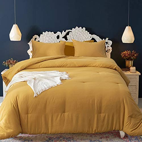 White Pure White Bedding Comforter Set Queen Size Ultra Soft Breathable Solid Blanket for Women Men Adults