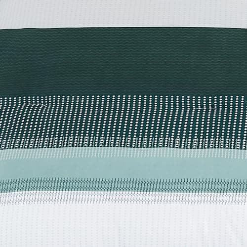 Litanika Queen Comforter Set - Sage Green, Light Green Stripe, All Season Bedding