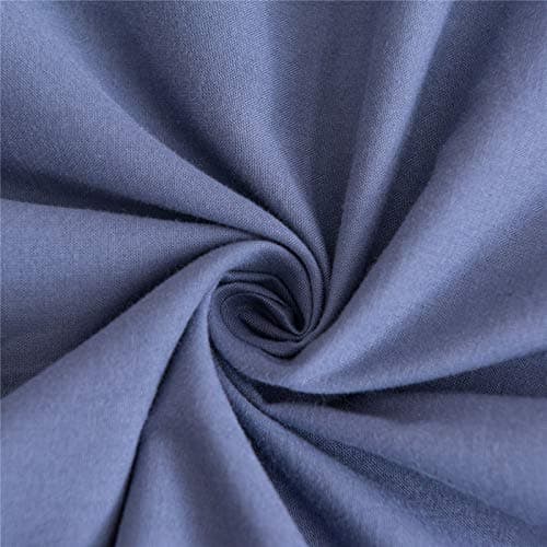 JELLYMONI 100% Washed Cotton Pillowcases Set with Button Closure, 2 Pack Standard(20×26) - Linen Grey