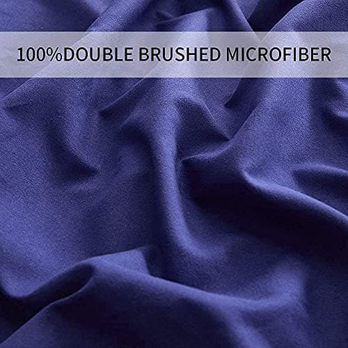 Brushed Microfiber Bedding Sheet Set - 4 Piece Queen Blue