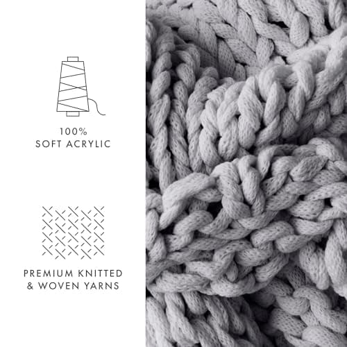 Chunky Knit Throw Blanket - Hypoallergenic - Cozy Home Accent