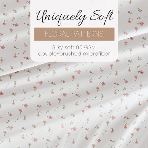 Oeko-TEX Certified Ultra Soft Linen Market Double-Brushed Patterned Microfiber Full Sheet Set - Soft Floral Pink
| Easy Care Oeko-TEX Certified Linen Market Double-Brushed Patterned Microfiber Full 4 Piece Sheet Set - 16" Deep Pocket Full Size
| Oek