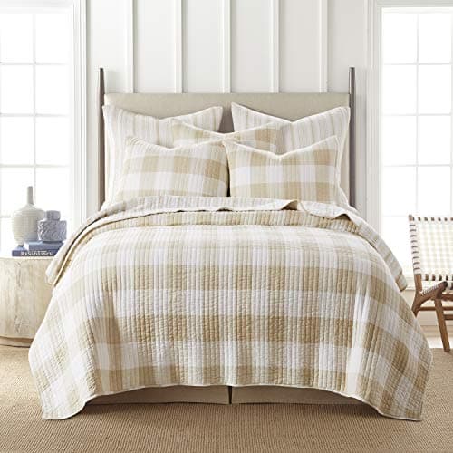Buffalo Check Quilted Throw - Reversible Pattern