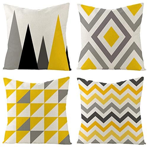 Tosewever Spring Floral Throw Pillow Covers - 18x18 Inches, Set of 4 for Couch & Home
