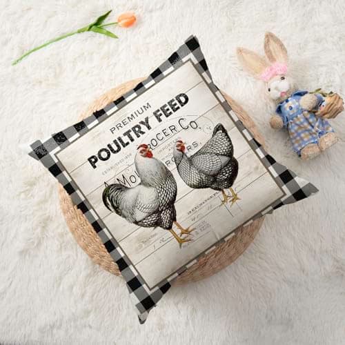 Vintage Farmhouse Animal Pillow Covers Set of 4 F063-18