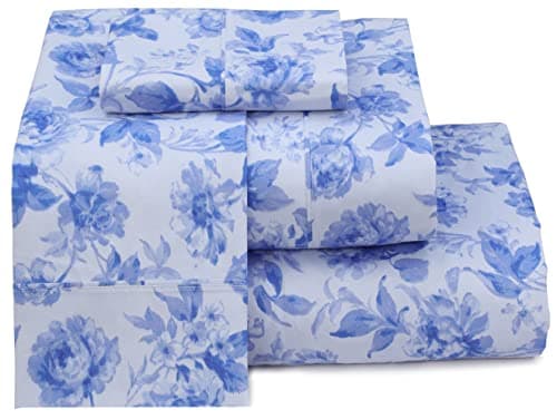 Full Size Brushed Microfiber Sheets Set with Deep Pockets - Pink Memories