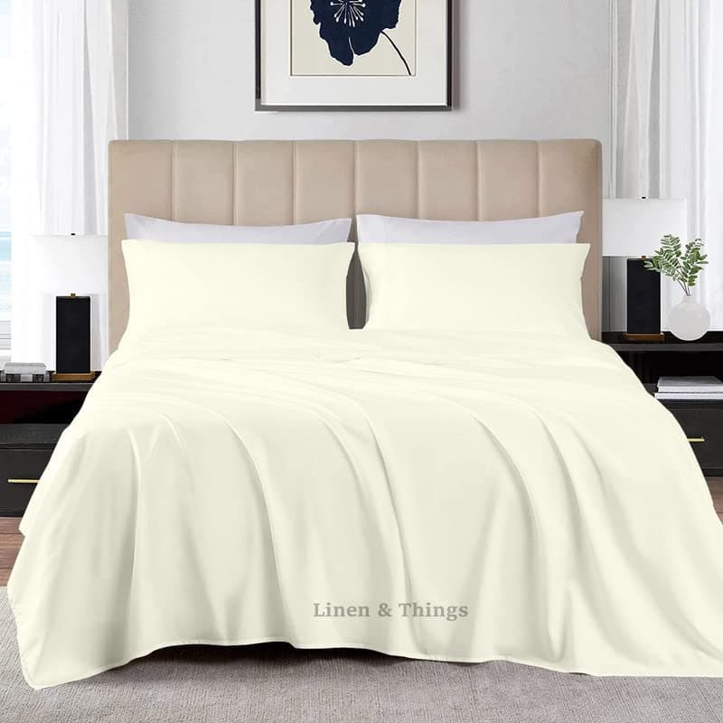 Premium 100% Egyptian Cotton 800 Thread Count 120x80 King Sheet Set, Deep Pocket 18", Mediterranean Blue