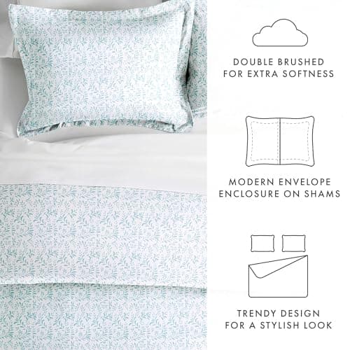 King Size Linen Duvet Cover Set with 2 Pillow Shams - Hotel-Like Comfort and Softness